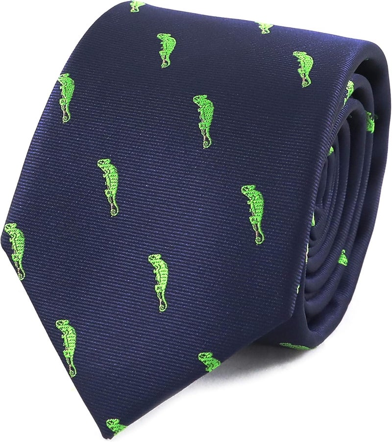MENDEPOT Animal Pattern Necktie With Gift Box Sea Animal Pattern Tie Father's Day Birthday Gift Tie - Image 1